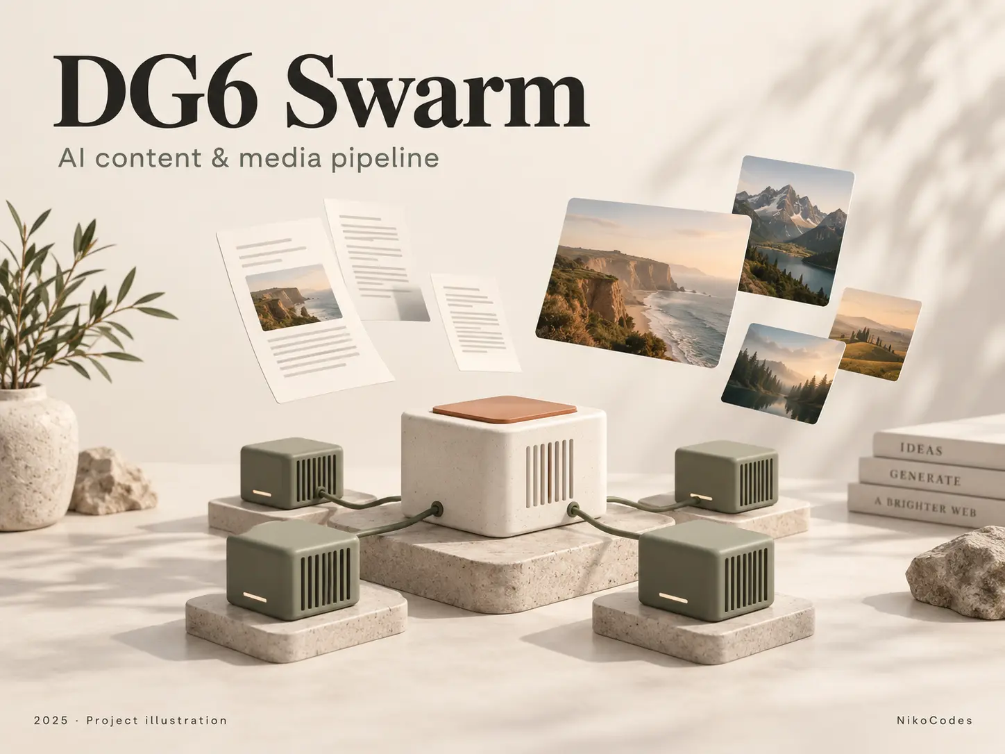 DG6 Swarm — AI Content & Media Pipeline cover